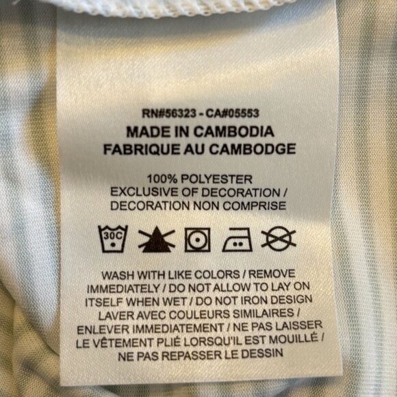 Nike Dri-FIT Mens Golf Polo Shirt White Striped Short Sleeve Polyester Medium - Picture 3 of 10